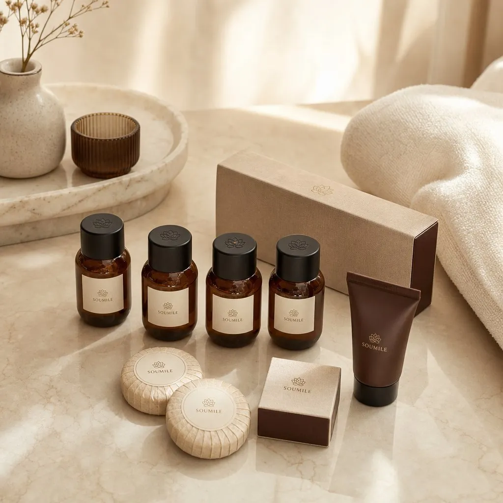 SOUMILE Sandalwood Bath Series (Trilingual Labels) — alternate angle showing cap and back of pack