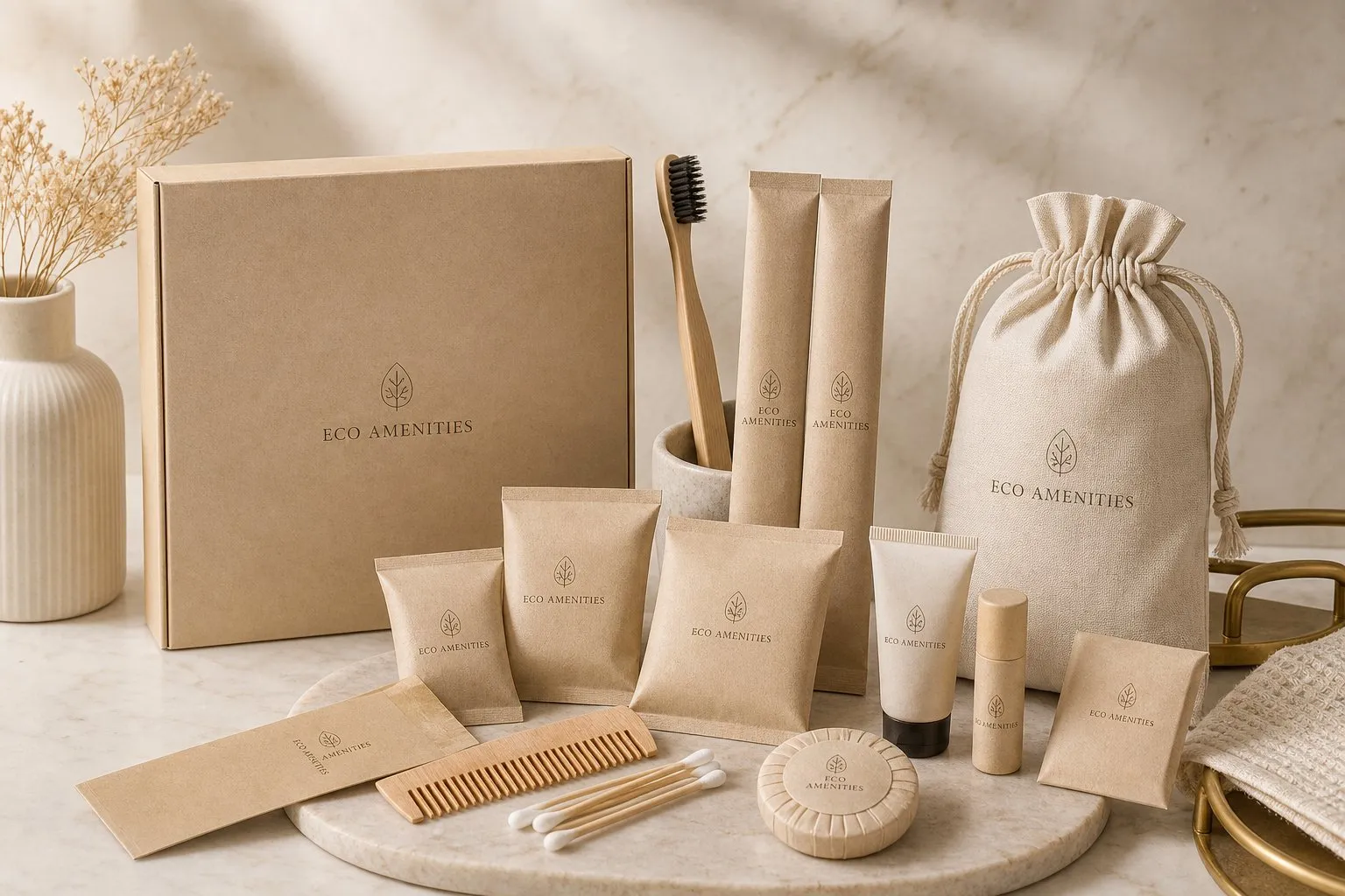 ECO GanJing Sugarcane Series (Box & Bag) — hotel amenities by UMYAN