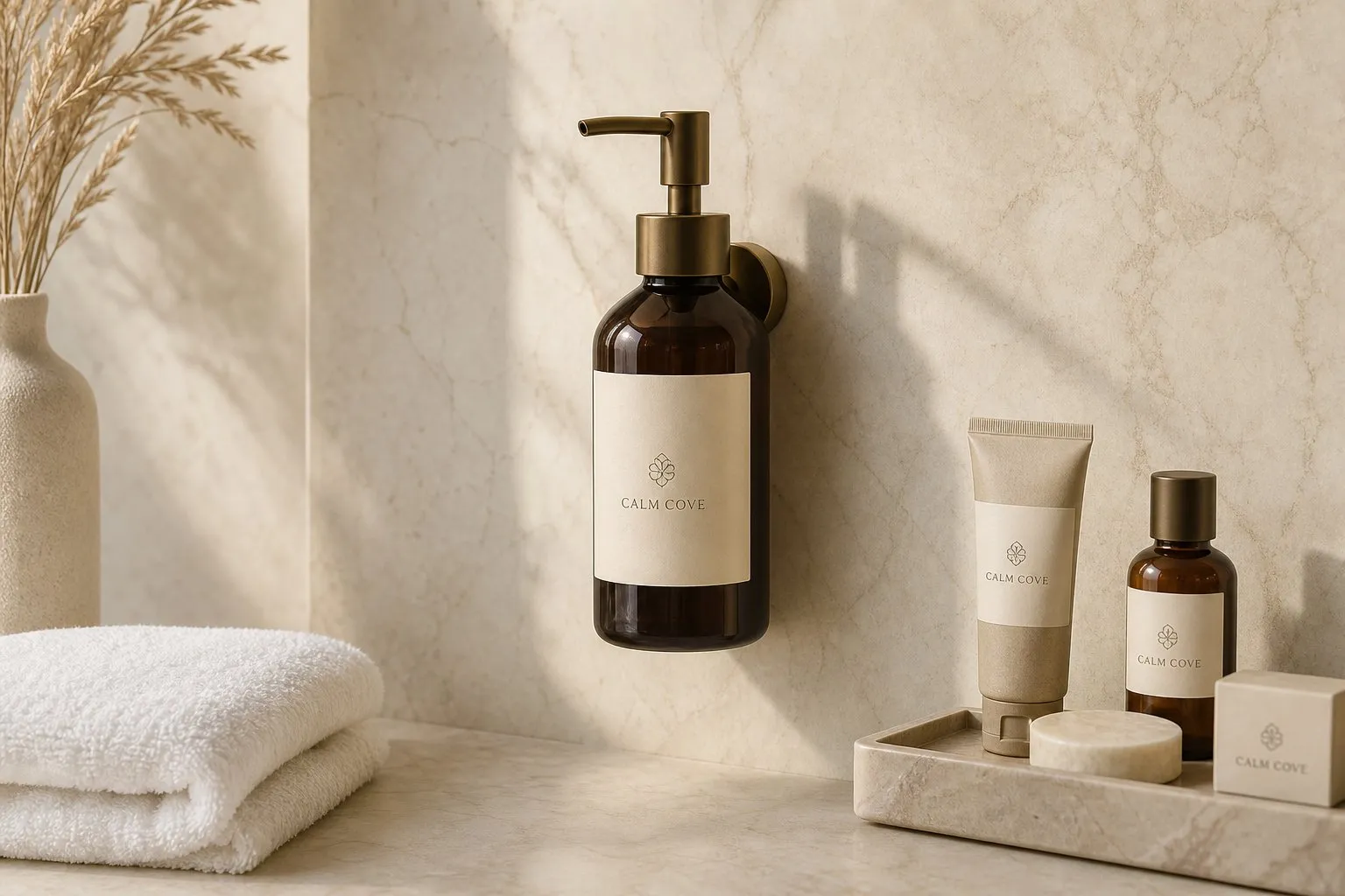Invisible Bracket Dispenser (Hidden Wall Mount) — hotel amenities by UMYAN