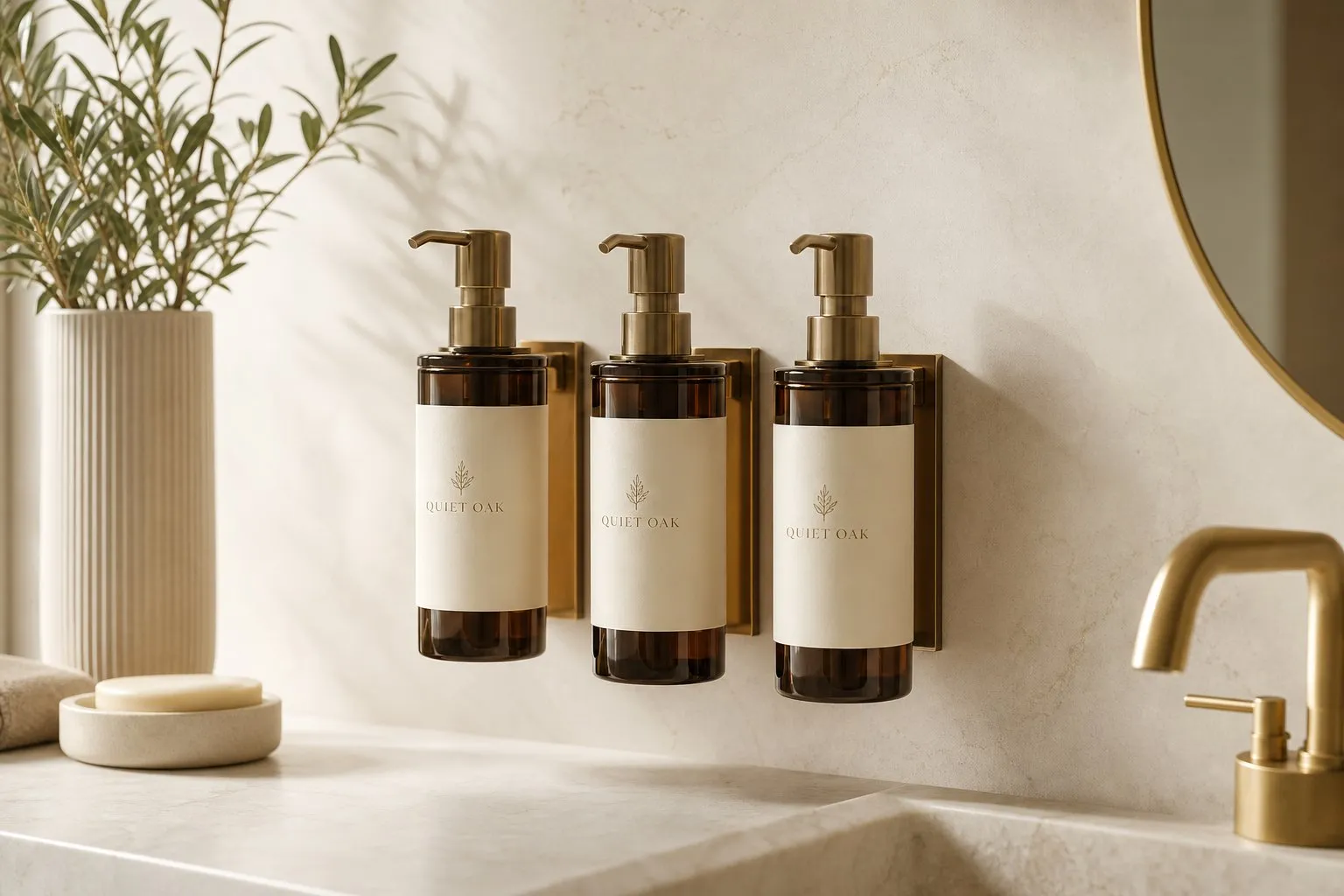Magnetic Hotel Dispenser (Removable Bottle) — hotel amenities by UMYAN