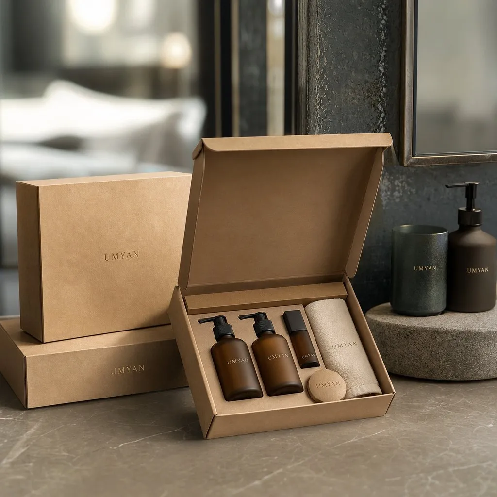 Amenity Kits & Dry Goods export packaging by UMYAN — hotel amenities factory in Yangzhou, China